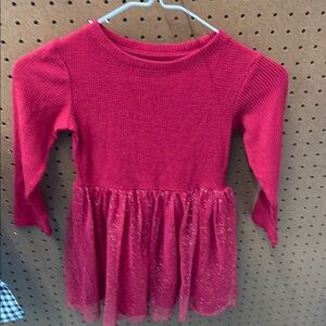 Cat & Jack Vibrant Red Knit Top/dress